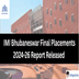IMI Bhubaneswar Final Placements 2024-26 Report Released @imibh.edu.in; Check Full Stats Here